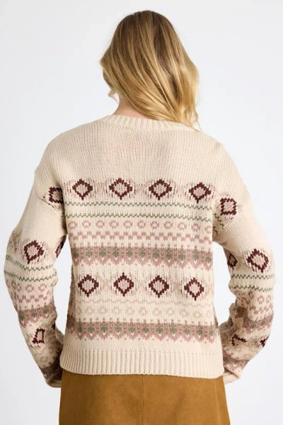 Lulus Maeven Beige Fair Isle Pullover Sweater In Neutral