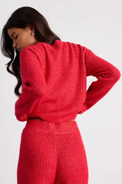 Lulus Carvalho Red Button-front Cardigan Sweater In Red