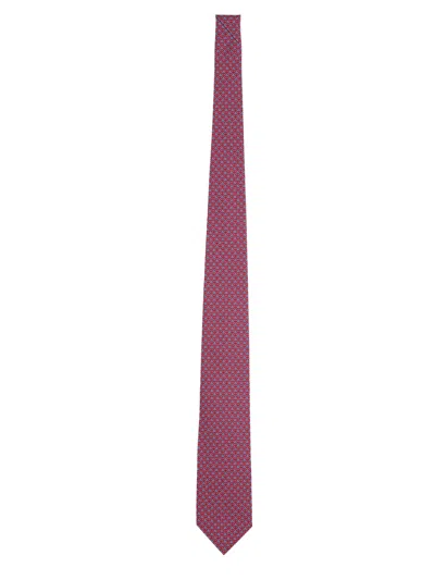 Ferragamo Silk Tie In Pink