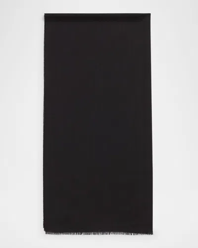 Totême Logo Wool Scarf In Black