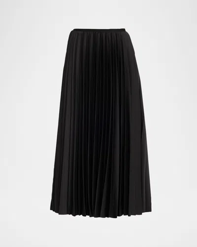 Jason Wu Collection Crepe Satin Pleated Midi Skirt In Multi