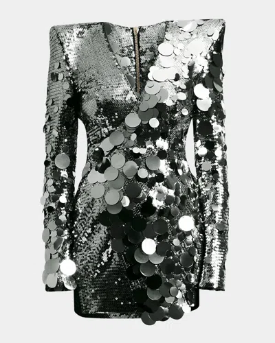 Zhivago The Shimmer Sequined Mini Dress In Silver