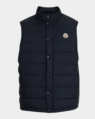 Moncler Barthe Padded Gilet In Blue