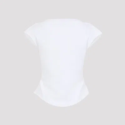 Alaïa Alaia White Cap Cotton T-shirt In White