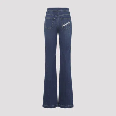 Elisabetta Franchi Blue Denim Cotton Jeans With Buttons In Blue