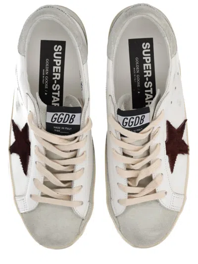 Golden Goose White Leather Sneakers In Multi