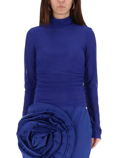 Rotate Birger Christensen Tops In Mesh In Blue