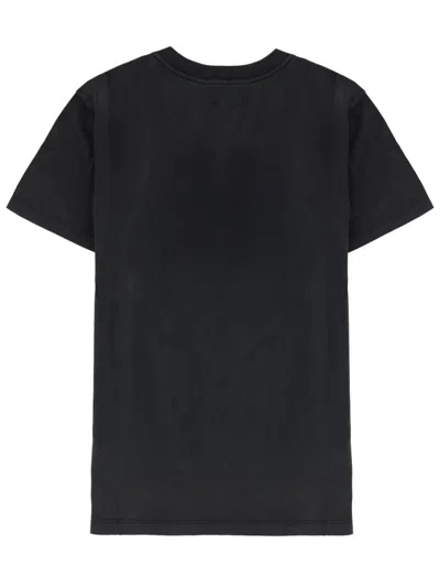 Isabel Marant Étoile Crew Neck Graphic Print Short Sleeve Top In Blue