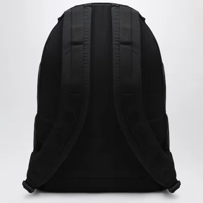 Stone Island Backpack Adjustable Straps Front Zip Pocket Top Handle In Black