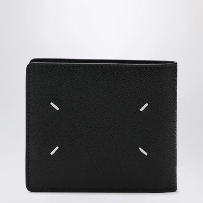 Maison Margiela Black Bi-fold Leather Wallet In Black