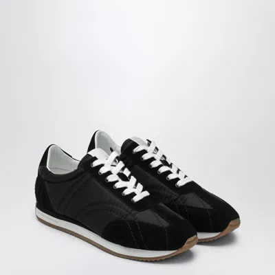 Totême Casual Low Top Sneakers With Quilted Design In Black