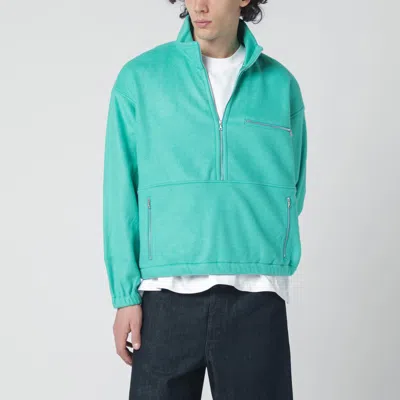 Auralee Jade Silk-yarn Fleece In Green