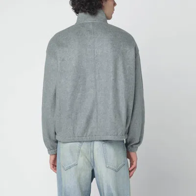 Auralee Silk Fleece Half-zip Sweatshirt In Gray