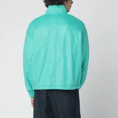 Auralee Jade Silk-yarn Fleece In Green