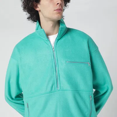 Auralee Jade Silk-yarn Fleece In Green