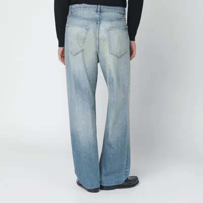 Auralee Blue Washed-effect Jeans In Blue