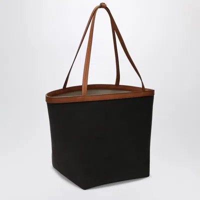 The Row Park Three Stitch Canvas Bag In Brown