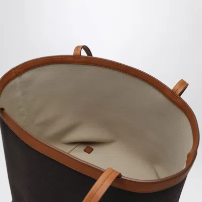 The Row Park Three Stitch Canvas Bag In Brown