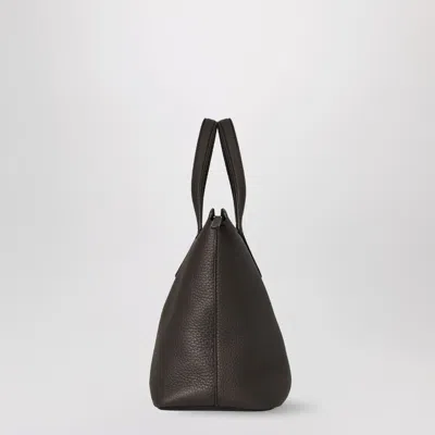 The Row Marcel Textured-leather Tote In Brown