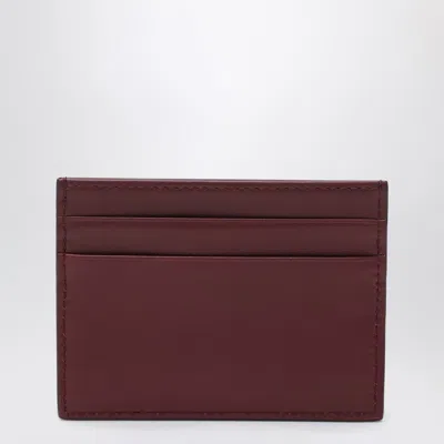 Dolce & Gabbana Vitello Stampa Textured Rectangular Cardholder In Burgundy