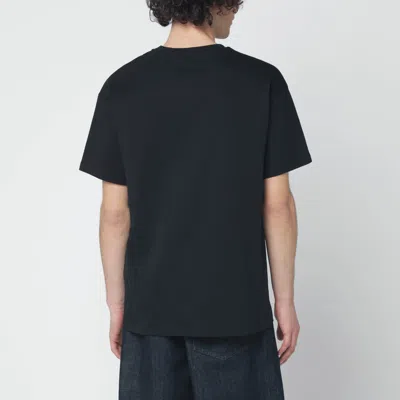 Givenchy Men Black Crewneck T-shirt With Maxi Logo Lettering On The Front In Cotton Man In Black