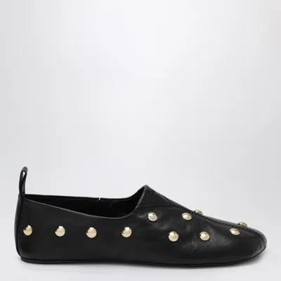Chloé Black Rita Ballerinas In Studded Leather In Multi