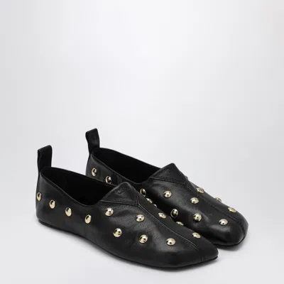 Chloé Black Rita Ballerinas In Studded Leather In Multi