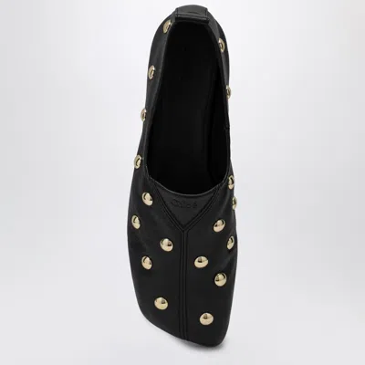 Chloé Black Rita Ballerinas In Studded Leather In Multi
