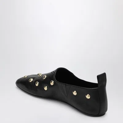 Chloé Black Rita Ballerinas In Studded Leather In Multi