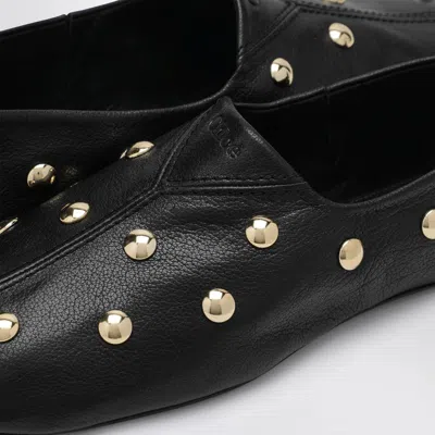 Chloé Black Rita Ballerinas In Studded Leather In Multi