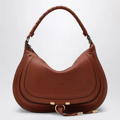 Chloé Small Brown Leather Marcie Shoulder Bag In Brown