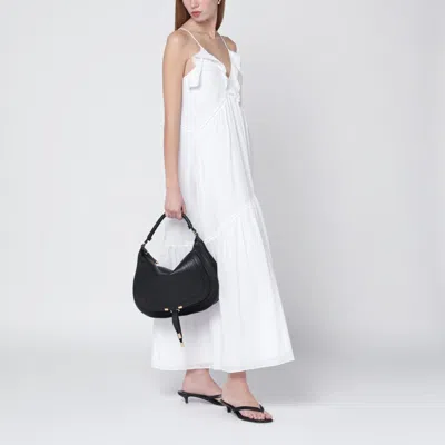 Chloé Small Black Leather Marcie Shoulder Bag Women In Black