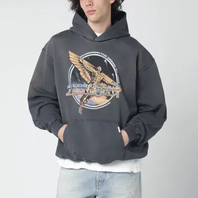Represent Grey Hoodie With Logo Print In Gray