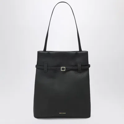 Manu Atelier Tote Du Jour Tote Bag In Black Calfskin In Black