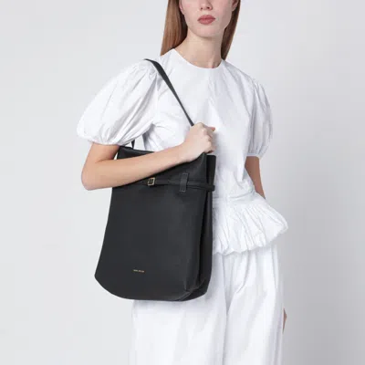 Manu Atelier Tote Du Jour Tote Bag In Black Calfskin In Black