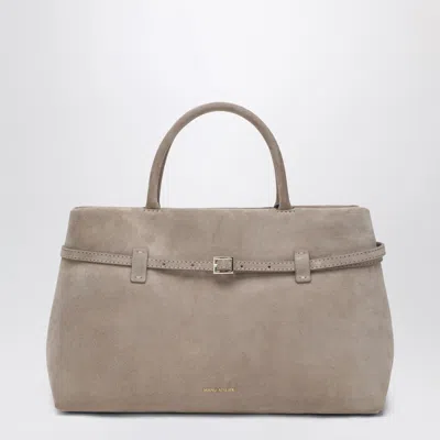 Manu Atelier Le Cambon 35 Sughero Bag In Suede In Brown