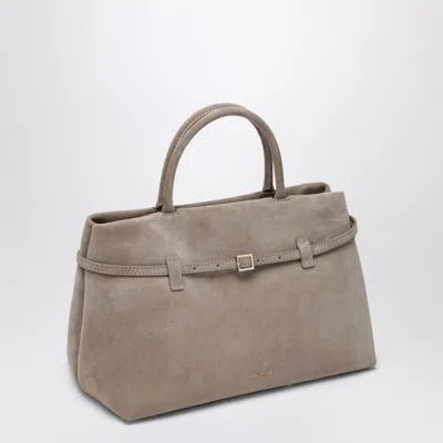 Manu Atelier Le Cambon 35 Sughero Bag In Suede In Brown