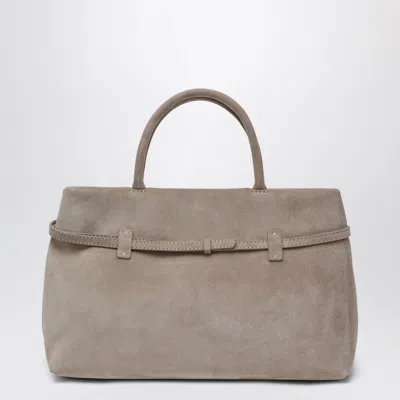 Manu Atelier Le Cambon 35 Sughero Bag In Suede In Brown
