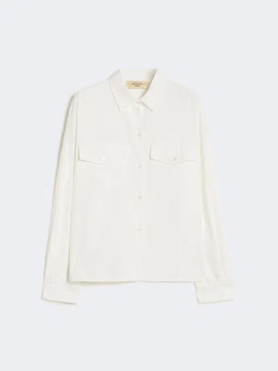 Max Mara Cotton Oxford Shirt In White