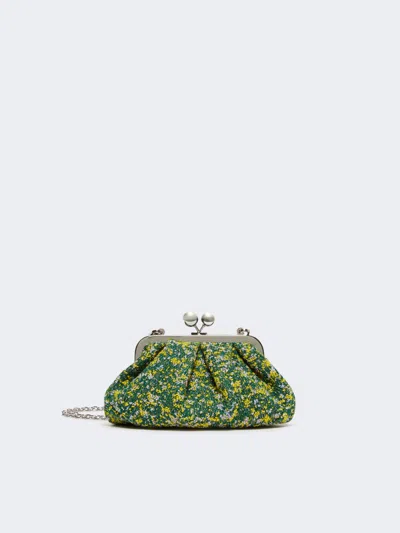 Max Mara Small Wool Bouclé Pasticcino Bag In Green