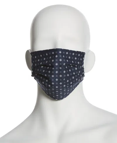 Perry Ellis Reusable Poplin 3 Pack Pleated Fabric Face Covering In Multi