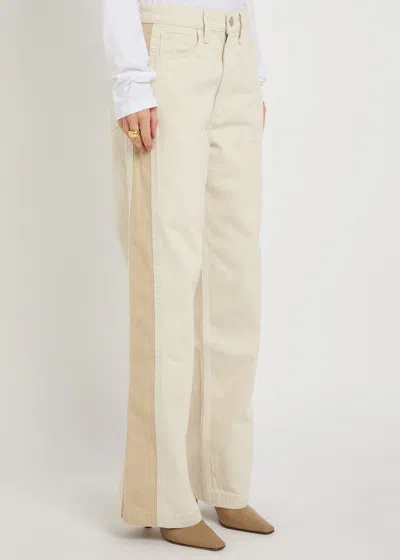 Rag & Bone Logan Panelled Wide-leg Jeans In White