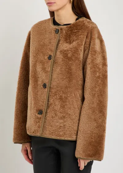 Arma Lucine Leather Jacket In Brown