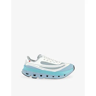 On Mens Hall White Cloudflow 5 Ad Woven Trainers In Blue