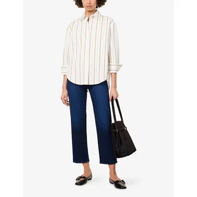 Paige Womens Cirques Mason Ankle Straight-leg Denim Jeans In Blue