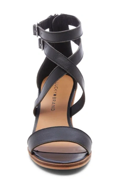 Lucky Brand Ressia Double Ankle Strap Sandal In Black