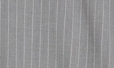 Hugo Boss Boss Jelansa Pinstripe Wool Bomber Jacket In Gray