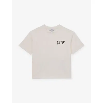 Reiss White Abbott Logo-print Cotton T-shirt 3-9 In White