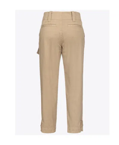 Pinko Straight-leg Cropped Trousers In Neutral