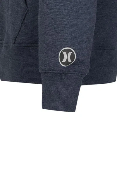 Hurley Heat Fleece Logo Hoodie In Blue